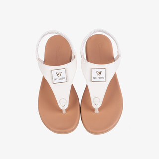 [HCM] Sandal Xẹp Hạnh Dung Kẹp Bản Hậu Thun HD04934AD ( Màu Đen - Kem - Trắng )