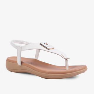 [HCM] Sandal Xẹp Hạnh Dung Kẹp Bản Hậu Thun HD04934AD ( Màu Đen - Kem - Trắng )