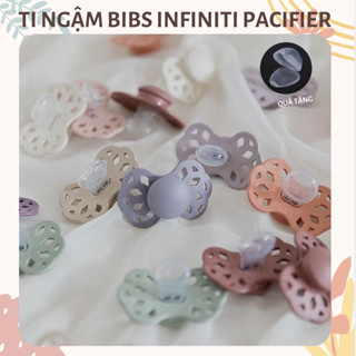 Ti Giả BIBS / Ti Ngậm BIBS Infiniti Pacifier Đan Mạch Chính Hãng Núm Dẹt Chỉnh Nha Chất Liệu Silicon Mềm [Tặng Hộp Đựng]