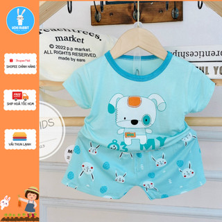 , Đồ bộ cho trẻ hoạ tiết đường viền cổ áo xinh xắn cho bé trai và bé gái, UCHI28