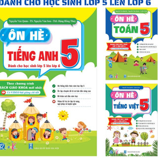 Sách -  - (Bộ 3 quyển) Ôn Hè Toán, Tiếng Việt, Tiếng Anh 5