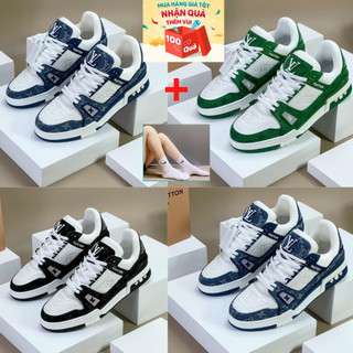 Giày LV Trainer đủ màu,giày Louis Vuitton Trainer Black White bản Trung Full phụ kiện