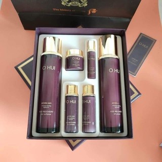 Sét nước hoa hồng, sữa dưỡng Ohui Age ReCovery tím