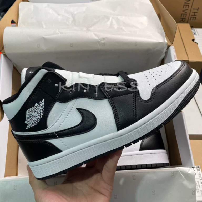 Giày Air Jordan 1 High Mid Black/White  ”Panda"   (Best Quality)