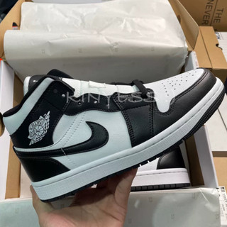Giày air jordan 1 high mid black/white ”panda"