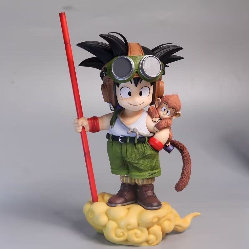 Mô hình Dragonball Goku Mây Snap cầm gậy khỉ con cưỡi cân đẩu vân figure dragon ball songoku kid