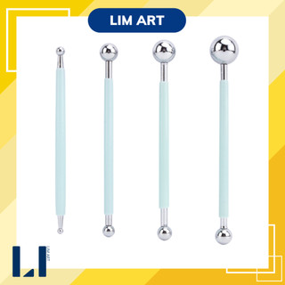 Bộ 4 chiếc đầu chấm bi dụng cụ tạo hình đất sét, miết cánh hoa đất sét.