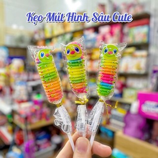 Lẻ 💜 kẹo mút hình sâu cute - kẹo mút khủng long cute ❤️