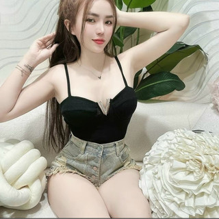 ÁO 2 DÂY PHỐI KHUY CÓ KÈM MÚT ĐỆM