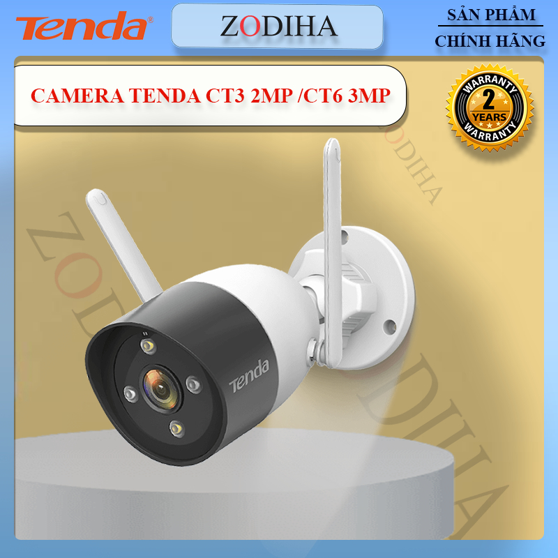 Camera WiFi Ngoài Trời Tenda CT3/ CT6 Độ Phân Giải Full HD 1080P/2MP/3MP/2K Đàm Thoại 2 Chiều