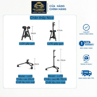 Chân đèn gầm nice foto 25cm & 70cm