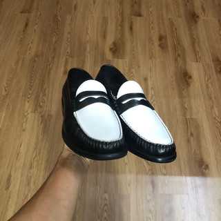 Giày lười nam penny loafer da bò thật đế phíp gỗ