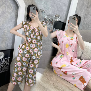 Đồ bộ Tole ,bộ Lanh nữ mặc nhà tay cánh tiên quần lửng F21 VNXK