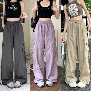  Quần Jogger Ống Suông Rộng Vải Gió Dù Dây Rút Eo ChunTúi Hộp Vải Mát Cá Tính Phong Cách VLO CLOTHING VL11 