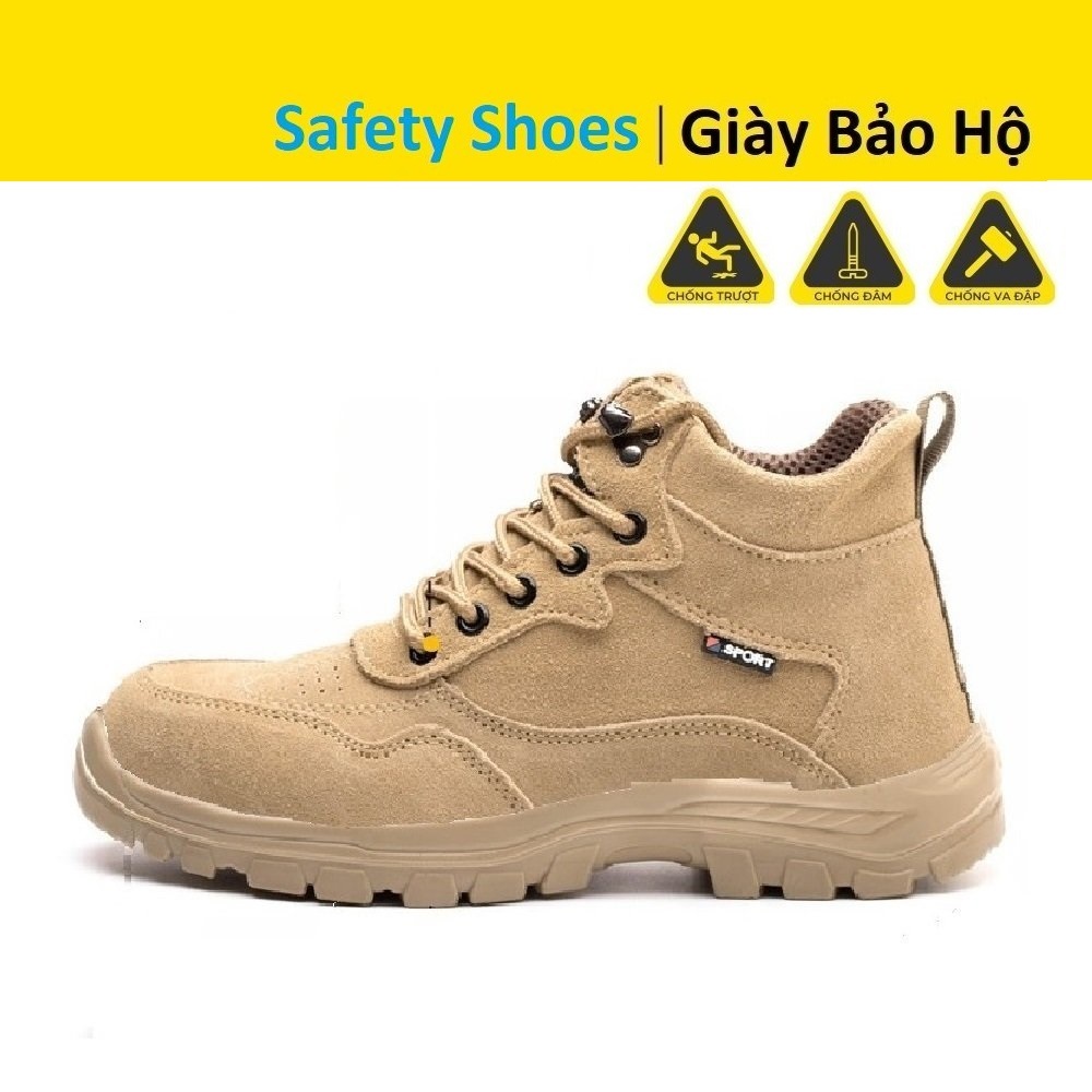 Giày Bảo Hộ Lao Động -Giày nam 👟 FREESHIP extra  👟 Giày cổ cao thời trang nam cao cấp,   RM6003B 2 m