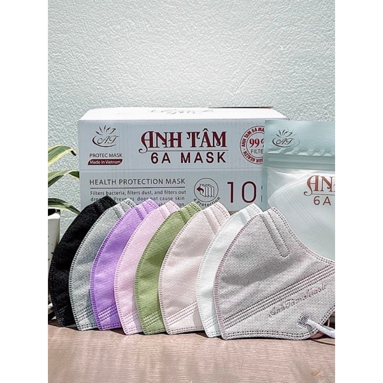 [Combo 100 chiếc] Khẩu trang 6A ANH TÂM Mẫu Thời Trang HotTrend 4 lớp kháng khuẩn