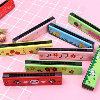 Đồ Chơi Kèn Harmonica 24 Lỗ Bằng Gỗ Cho Bé