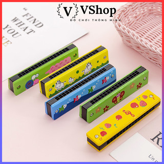 Đồ chơi kèn harmonica 24 lỗ bằng gỗ cho bé