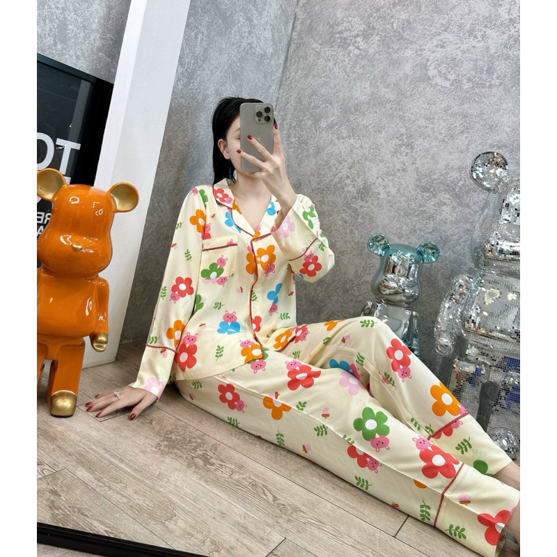 Đồ bộ tole - lanh Pijama tay dài quần dài tay dài F21 VNXK