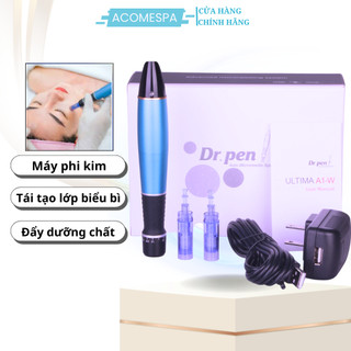 Máy phi kim dr pen a1-w tích điện, dr.pen bạc không tích điện.