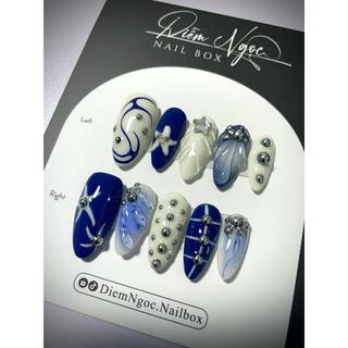 201 Nailbox thiết kế Y2K xanh sao biển