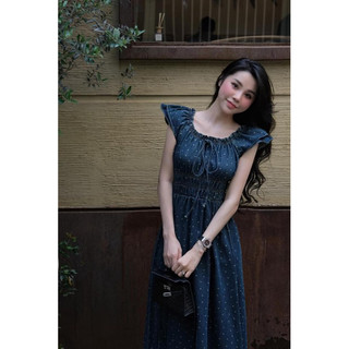 VÁY JEAN XOÈ CHẤM BI
