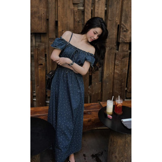 VÁY JEAN XOÈ CHẤM BI
