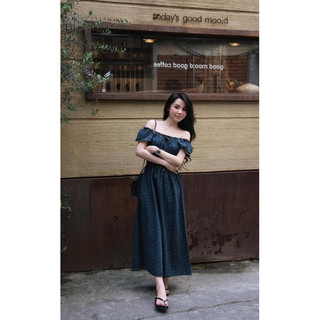 VÁY JEAN XOÈ CHẤM BI