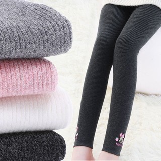 Quần legging micky hình thêu cho bé ( size 14kg-47kg) , chất liệu len tăm cotton dày dặn giữ ấm tốt co dãn bé dễ mặc