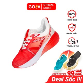 Giày thể thao chạy bộ nam nữ Goya Strides 2 năm 2024 màu trắng đỏ
