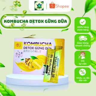 [Hỏa tốc] [Dược sĩ đại học tư vấn] Trà Detox Kombucha Gừng Dứa - Giảm Cân, Đẹp Da, Cải Thiện Tiêu Hóa, Chống Oxy Hóa
