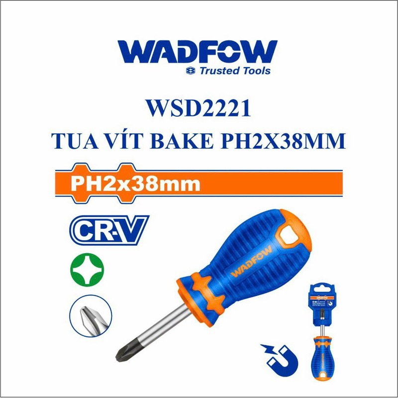 Tua vít bake PH2x38mm WADFOW WSD2221 hàng chính hãng