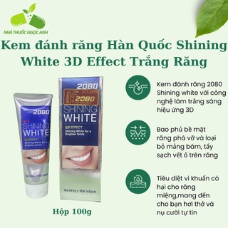 Kem đánh răng Hàn Quốc Shining White 3D Effect trắng răng cao cấp 100g