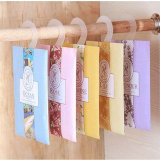Túi thơm vỏ trấu kèm móc treo hương dịu ngọt cho tủ quần áo thơm tho ROSE196 (D14)
