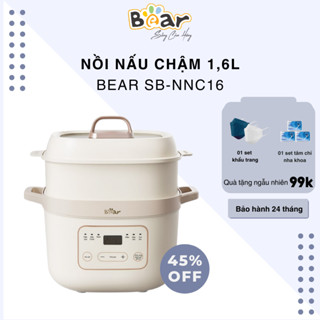 Nồi Nấu Chậm Bear 1,6L Đa Năng 6 Chế Độ Ninh Nấu Hầm Hấp Tiết Kiệm Thời Gian Giữ Trọn Chất Dinh Dưỡng -  SB-NNC16