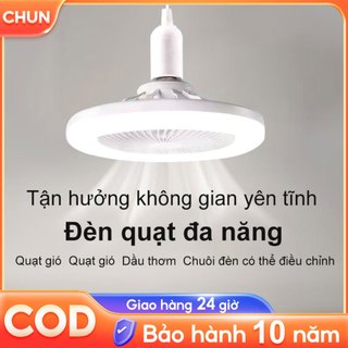 Quạt Trần Có Đèn Quạt 72W Quạt Trần Vô Hình Di Động Có Điều Khiển Từ Xa Động Cơ AC 5 Cánh Quạt Làm Mát 3 chế độ gió