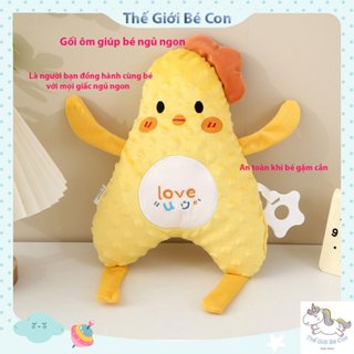 Gối ôm ngủ cho bé sơ sinh giúp bé ngủ ngon, gấu bông cho bé sơ sinh kích thích phát triển xúc giác