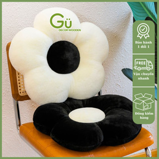 Đệm lót ghế bông hoa, nệm ngồi bệt gối tựa lưng văn phòng decor trang trí nhà cửa