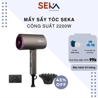 Máy sấy tóc gorun công suất lớn 2200w, máy sấy tóc 2 chiều nóng lạnh seka sk2008 tạo kiểu với 3 chức năng sấy