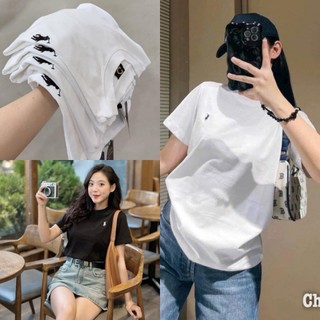  Áo Phông Nữ Cotton Tàu Dầy Dặn Mềm Mịn Mát Co Giãn Thêu Ngựa Cổ Tròn Form Rộng Siêu Hot MA911 