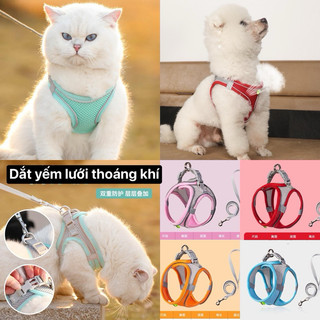 Dây dắt yếm phản quang cho chó thoáng khí