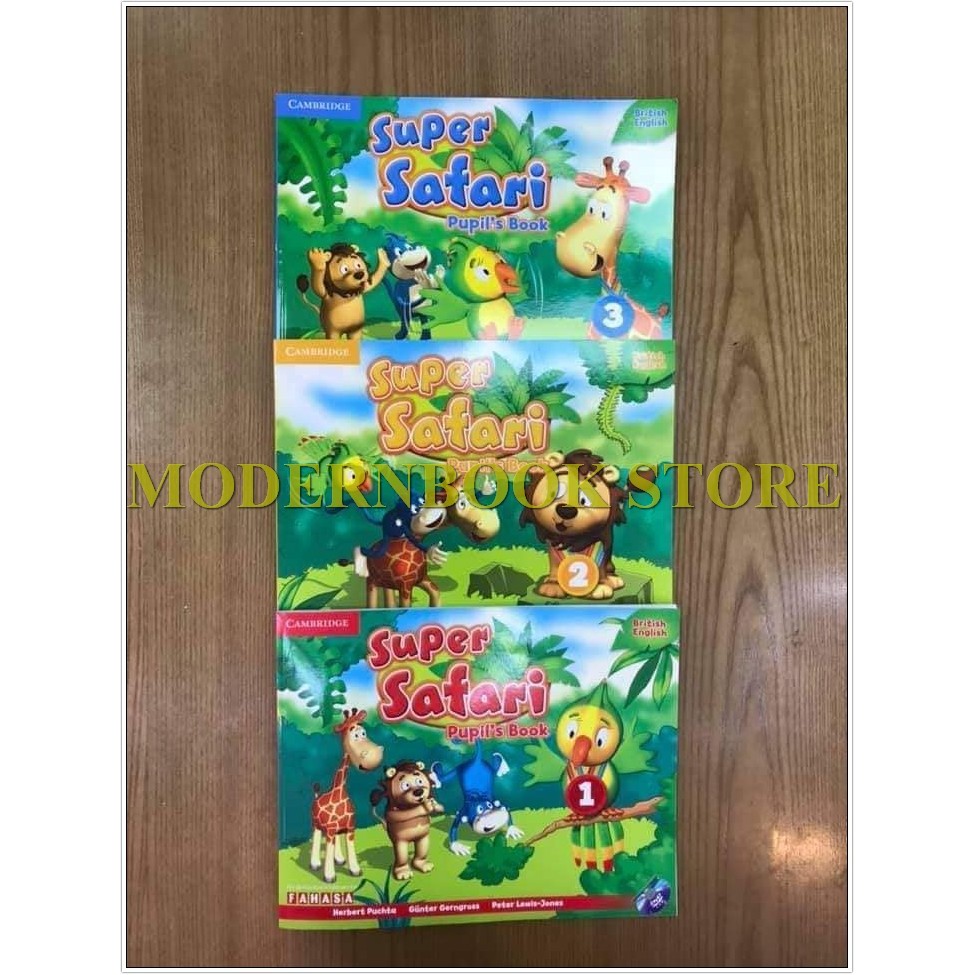 Super Safari Level 1,2,3 ( trọn bộ 2q Pupil + Activity book )
