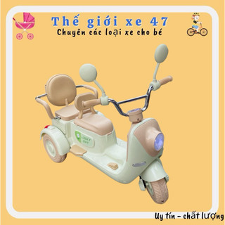 [CÓ ĐIỀU KHIỂN TỪ XA] XE MÁY VESPA ĐÔI CHO BÉ, XE MÁY ĐIỆN, XE MÁY VESPA