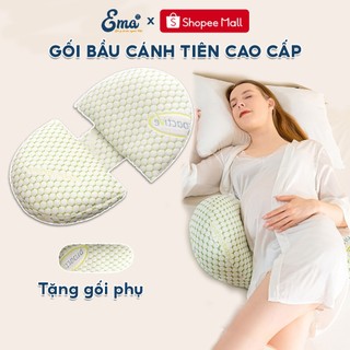 Gối bà bầu cánh tiên cao cấp EMA - Giảm đau lưng hiệu quả - Kê bụng hỗ trợ ngủ ngon