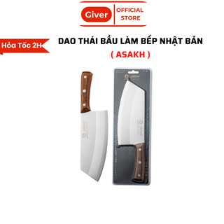 Dao thái thịt cá cao cấp nhật bản asakh - dao dày dặn , nặng tay, cán gỗ chắc chắn
