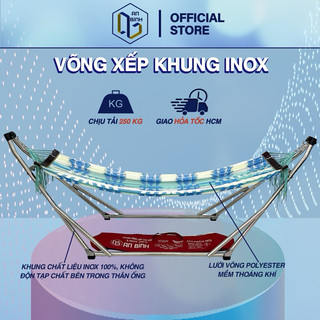 Bộ Võng Xếp INOX An Bình fi32, Chịu Lực 250kg - Hàng Chính Hãng Bảo Hành 3 Năm Trên Tem Nhãn