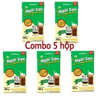 Combo 5 hộp- sữa đặc ngôi sao phương nam xanh lá hộp giấy 380g