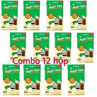 Combo 12 hộp sữa đặc ngôi sao phương nam xanh lá hộp giấy 380g