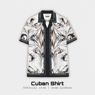Áo sơ mi Cuban LeeZone form rộng, chất vải lụa thoáng mát | Sơ mi Loang Tuyết