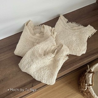 Áo len lưới sát nách sợi mỏng hàng QC
